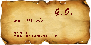 Gern Olivér névjegykártya