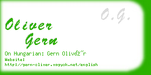 oliver gern business card